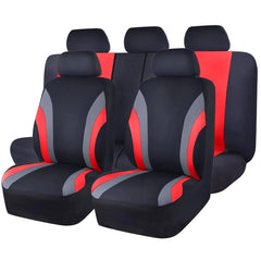Sports Style Full Set Polyester Fabric Car Seat Covers Car Seat Protector Universal Fit Most Cars SUVs