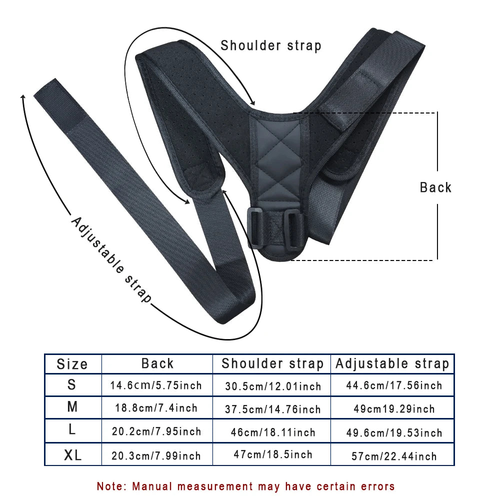 Back Posture Correction Belt Hunchback Corrector Adult Men and Women Sitting Posture Correction Belt Shoulder Straight Back SHOWLU FASHION STORE