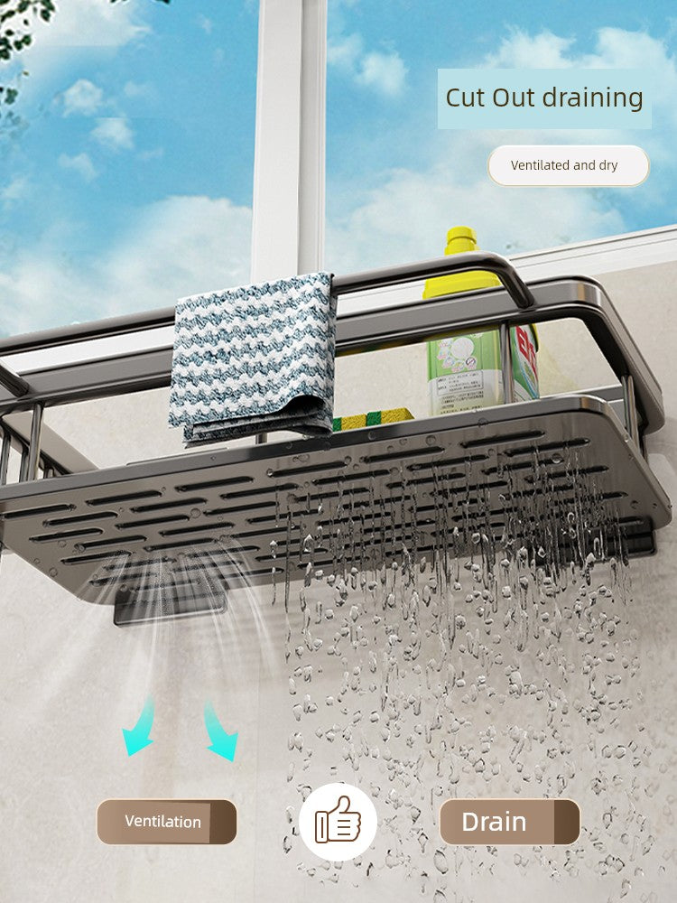 Punch-Free Storage Rack Wall-Mounted Tool Kitchen SHOWLU FASHION STORE