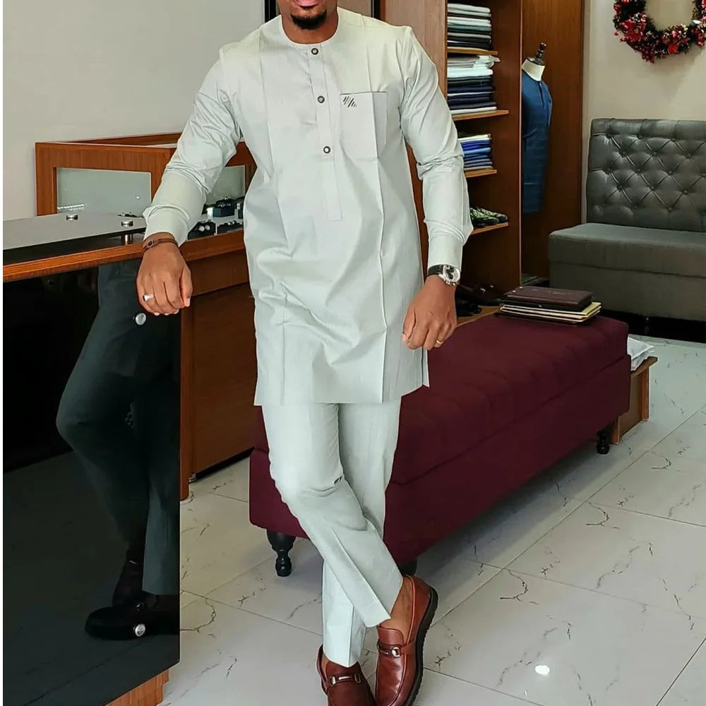 2025 new traditional men's suit luxury gentleman's shirt suit casual travel banquet men's two-piece set fashionable men's suit SHOWLU FASHION STORE