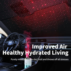 ‌280ML Portable Rotating Humidifier & Car Diffuser USB, 7-Color Projection Night Light, Ambient Mood Lighting for Office Travel‌
