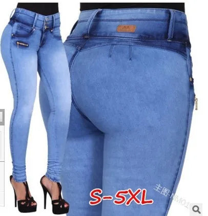 Close-fitting Jeans Women's New Autumn High-waisted Grind White Pleated Button Zipper Pencil Pants Small Foot Pants Jeans Y2k SHOWLU FASHION STORE