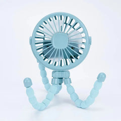 Multi Functional Student Baby Stroller Portable USB Rechargeable Lithium Battery Octopus Mini Fan