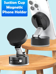 Mini Vacuum Magnetic Suction Cup Holder Car Glass Vacuum Double Sided Magnetic Holder For Iphone Android Smartphone