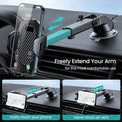 AUFU Sucker Car Phone Holder Smartphone Mount Stand GPS Telefon Mobile Cell Support For iPhone 15 14 13 Pro Max Xiaomi Samsung