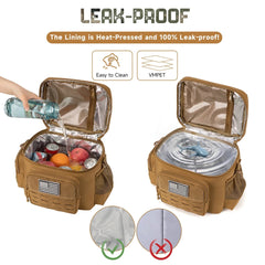 Tactical Lunch Bag for Men Outdoor Heavy Duty Lunch Box Work Leakproof Insulated Durable Thermal Cooler Bag Meal Camping Picnic SHOWLU FASHION STORE