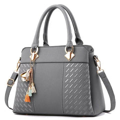 Gusure Luxury Handbag Women Crossbody Bag with tassel hanging Large Capacity Female Shoulder Bags Embroidery Tote Sac A Main SHOWLU FASHION STORE