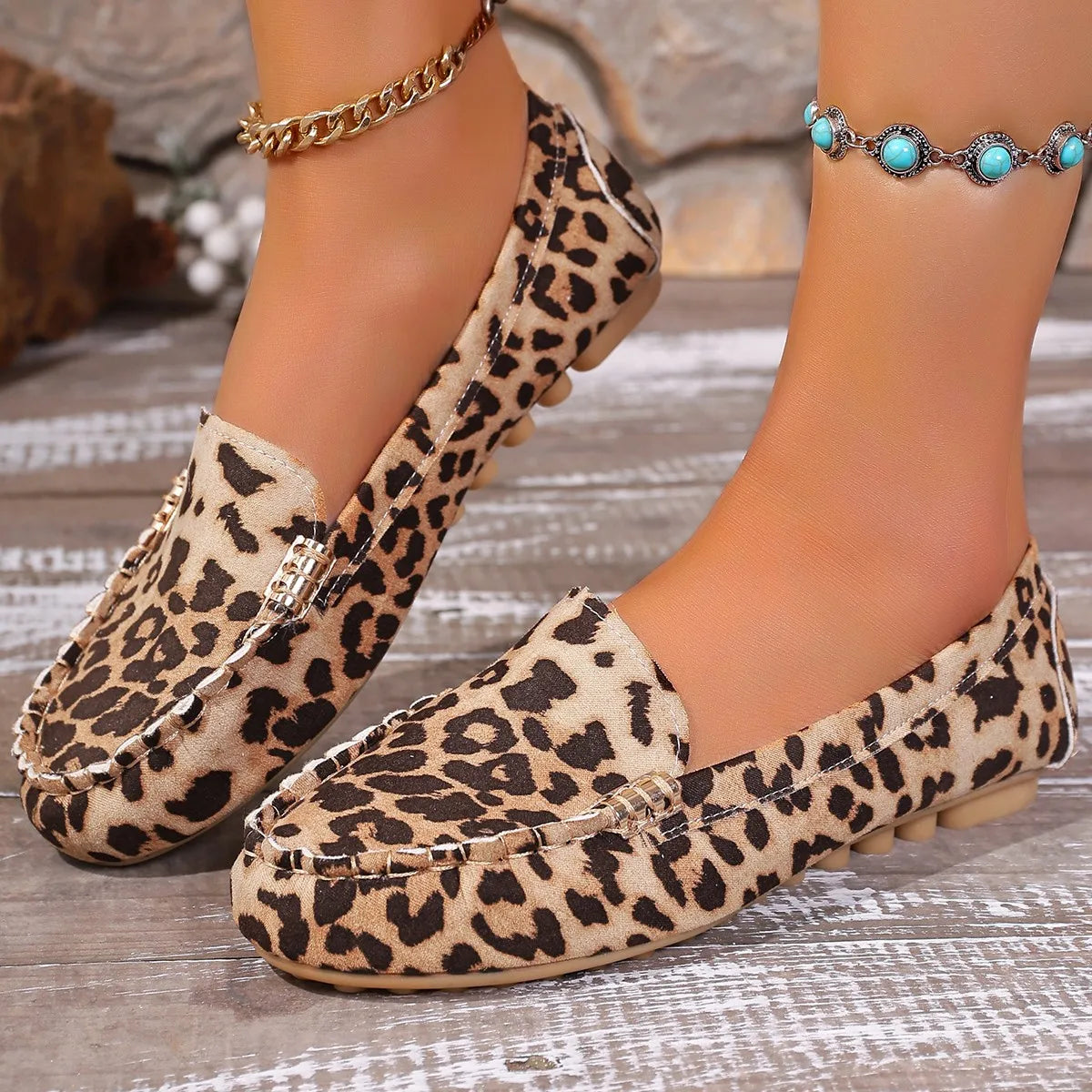 Women Loafers Driving Boat Sandals Luxury Decor Fashion Pattern Design PartFlats Slip-on Sexy Elegant Flat Comfy Casual Office