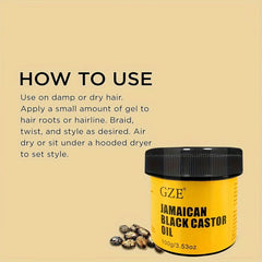 GZE JAMAICAN Black Castor Oil Pure Cold-Pressed for Hair Growth, Skin Moisturizing and Scalp Health - Promoting Thick Hair SHOWLU FASHION STORE