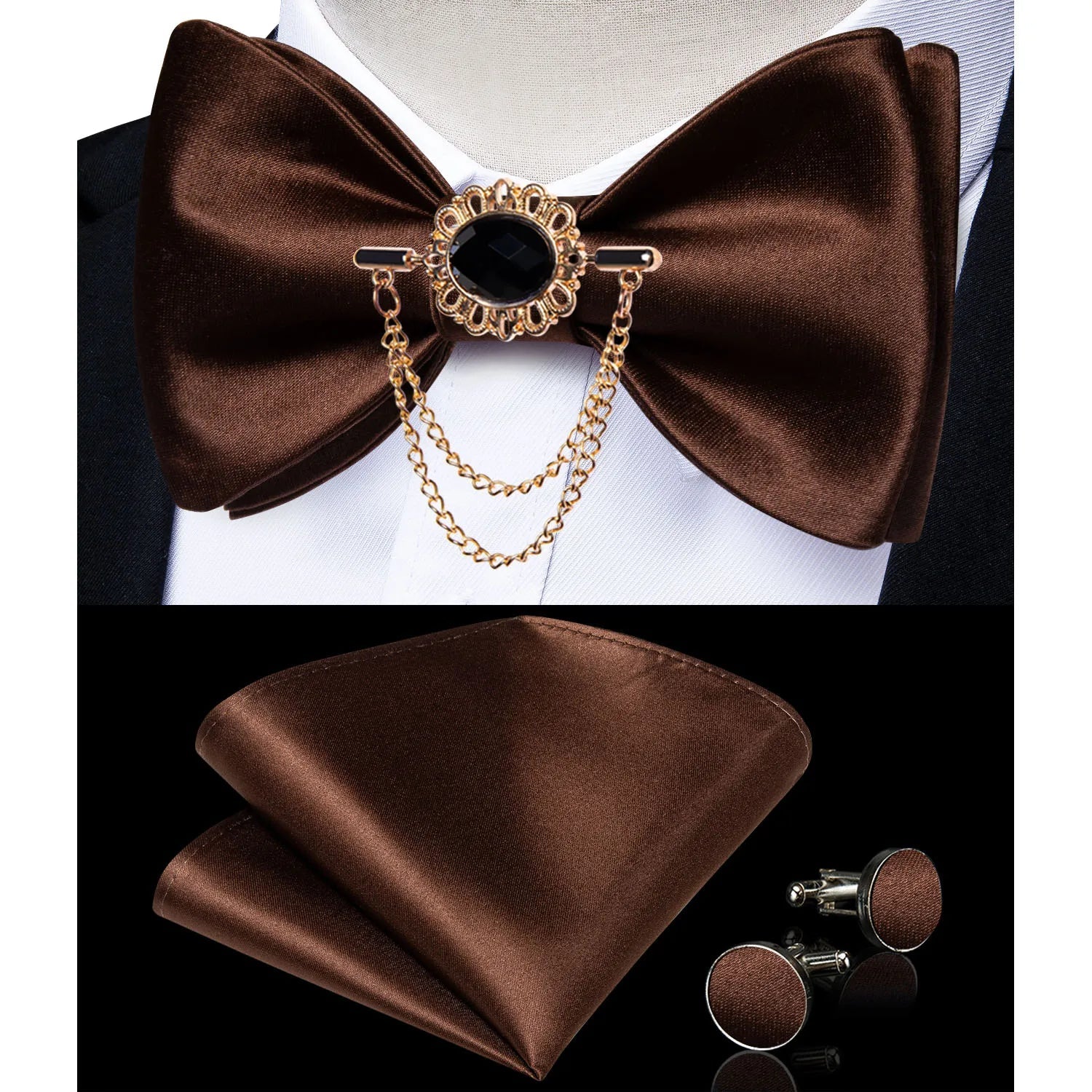 Pink Plaid Solid Men's Self Tie Bow Tie Silk Jacquard Woven Wedding Party Bowtie Hanky Brooch Set Men Butterfly Necktie DiBanGu SHOWLU FASHION STORE