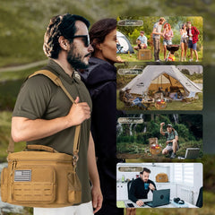 Tactical Lunch Bag for Men Outdoor Heavy Duty Lunch Box Work Leakproof Insulated Durable Thermal Cooler Bag Meal Camping Picnic SHOWLU FASHION STORE