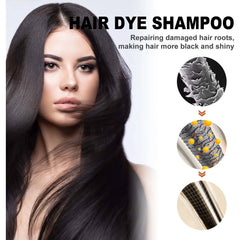 EELHOE 100ml Natural Plant Hair Dye Shampoo 3 in 1 Hair Color Shampoo for Gary Hair Quick Dark Black And Women Men Grey Coverage