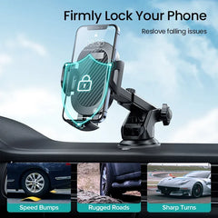 AUFU Sucker Car Phone Holder Smartphone Mount Stand GPS Telefon Mobile Cell Support For iPhone 15 14 13 Pro Max Xiaomi Samsung