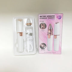 New 2 IN 1 Electric Epilator Eyebrow Trimmer Women's Body Facial Lip Epilator Rechargeable Mini Painless Razor Shave Shaver