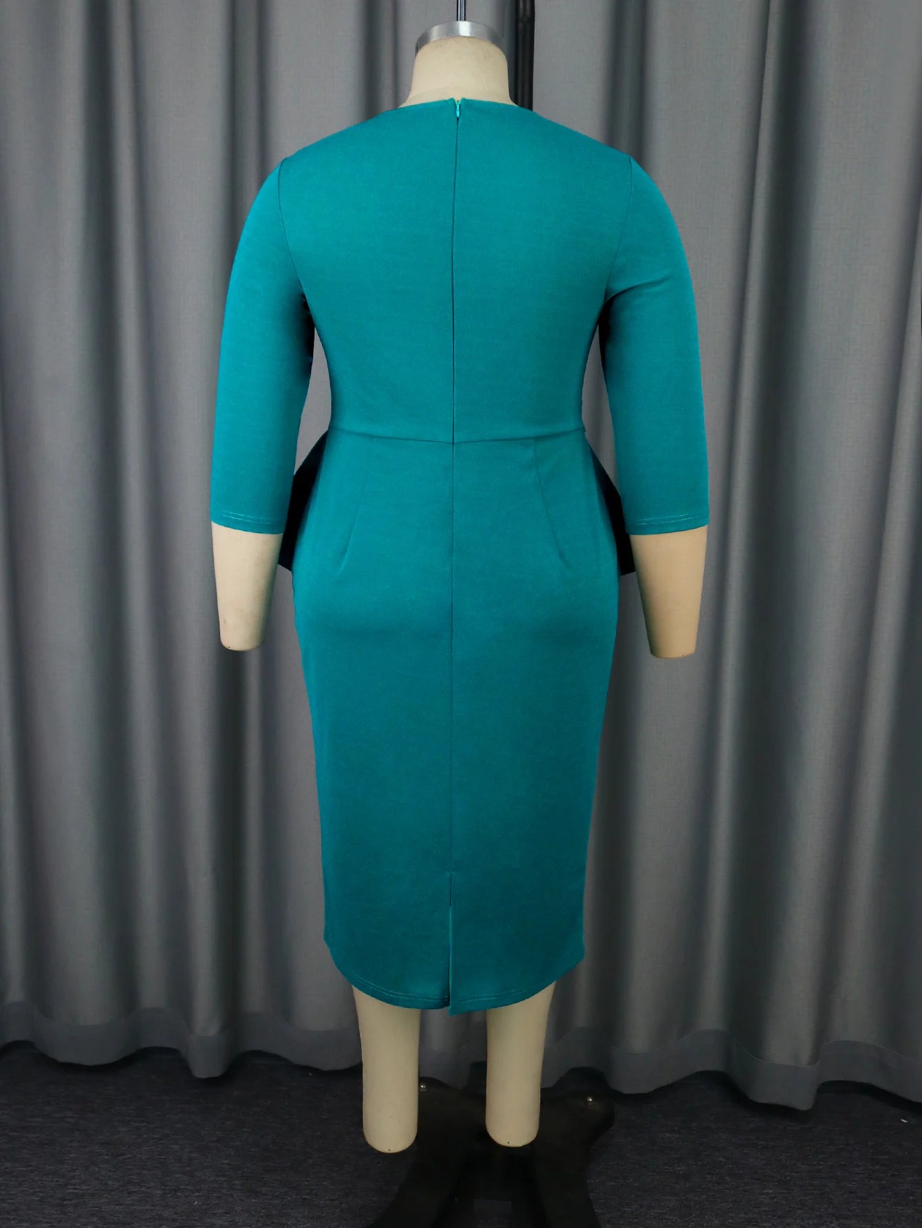 Elegant Church Dresses for Women Peplum Hidden Belly Long Sleeves Midi Classy Modest Female African Gowns Office Ladies New Fall SHOWLU FASHION STORE