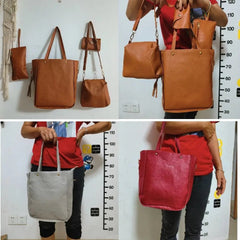 4Pcs/set Leather Crossbody Bags Women Bag Set Pattern Portable Fashion Shoulder Bags Purse Ladies PU Crossbody Bag SHOWLU FASHION STORE