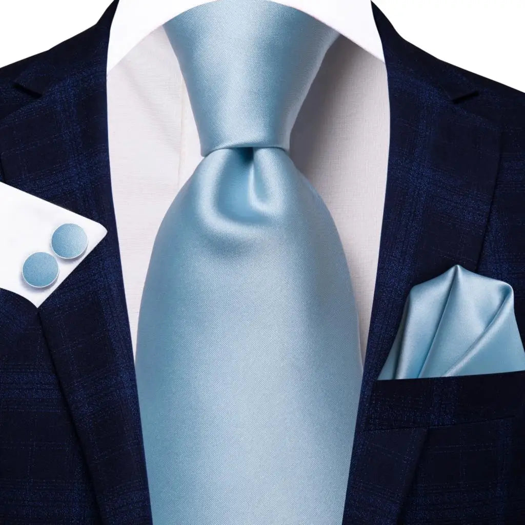 Hi-Tie Green Mint Solid Silk Wedding Tie For Men Handky Cufflink Gift Mens Necktie Fashion Designer Business Party Dropshiping SHOWLU FASHION STORE