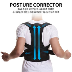 Back Brace Posture Corrector Belt for Women & Men Back Lumbar Support, Adjustable Shoulder Posture Support for Improve Scoliosis SHOWLU FASHION STORE