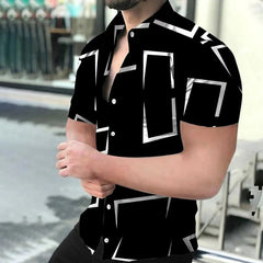 2023 New High Quality Hawaiian Baroque Short Sleeve 3D Printed Men's Shirt SHOWLU FASHION STORE