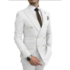 2 Pieces Blazer and Pants Set，Elegant Man Suit，double-breasted，for  Wedding Dresses，stage Costume，Groomsmen SHOWLU FASHION STORE