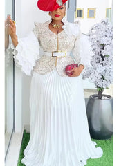 African Clothes for Women 2 PCS Sets Tops And Skirts Suits Dashiki Ankara Turkey Outfits Gown Plus Size Wedding Party Dresses