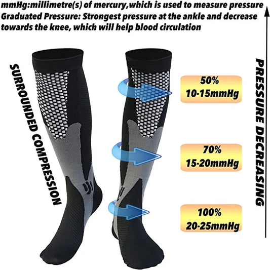 New Arrival Stockings Compression Golf Sport Socks Medical Nursing Stockings Prevent Varicose Veins Socks Fit For Rugby Socks SHOWLU FASHION STORE