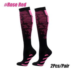 1 Pair Compression Sports Socks for Women and Men - Calf Support Socks for Running Nurses Flight Pregnancy Circulation Athletic SHOWLU FASHION STORE