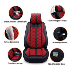 PU Leather Universal Car Seat Cover Cushion Protection Cushion Anti-scratch Suitable for Sedan SUV Pickup Truck Seat four season