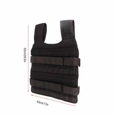 20kg Loading Weighted Vest Adjustable Loading Weight Jacket Boxing Running Sling Weight Training Workout Fitness Exercise Vest