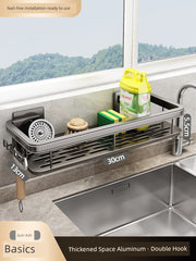 Punch-Free Storage Rack Wall-Mounted Tool Kitchen SHOWLU FASHION STORE