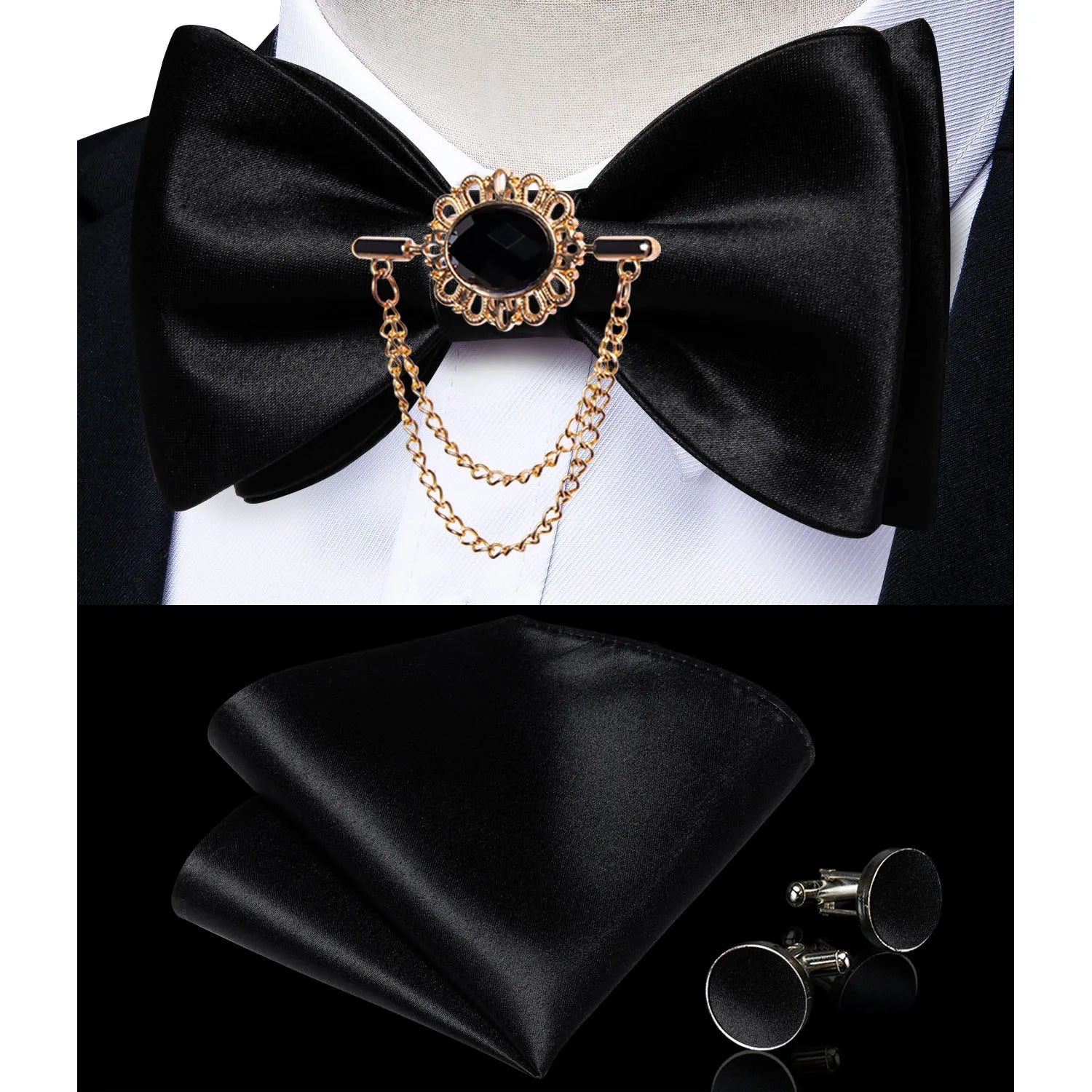 Pink Plaid Solid Men's Self Tie Bow Tie Silk Jacquard Woven Wedding Party Bowtie Hanky Brooch Set Men Butterfly Necktie DiBanGu SHOWLU FASHION STORE