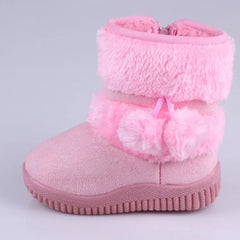 Children Girls Snow Boots Winter Comfortable Thick Warm Kids Boots Lobbing Ball Thick Kids Autumn Cute Boys Boots Princess Shoes SHOWLU FASHION STORE