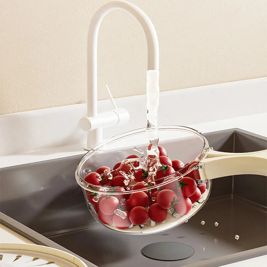 Fruit Strainer 2 In 1 Drainer And Strainer Multi-function Drain Basket Fruit Vegetable Washing Basket With Lid Drainer Tool Bowl