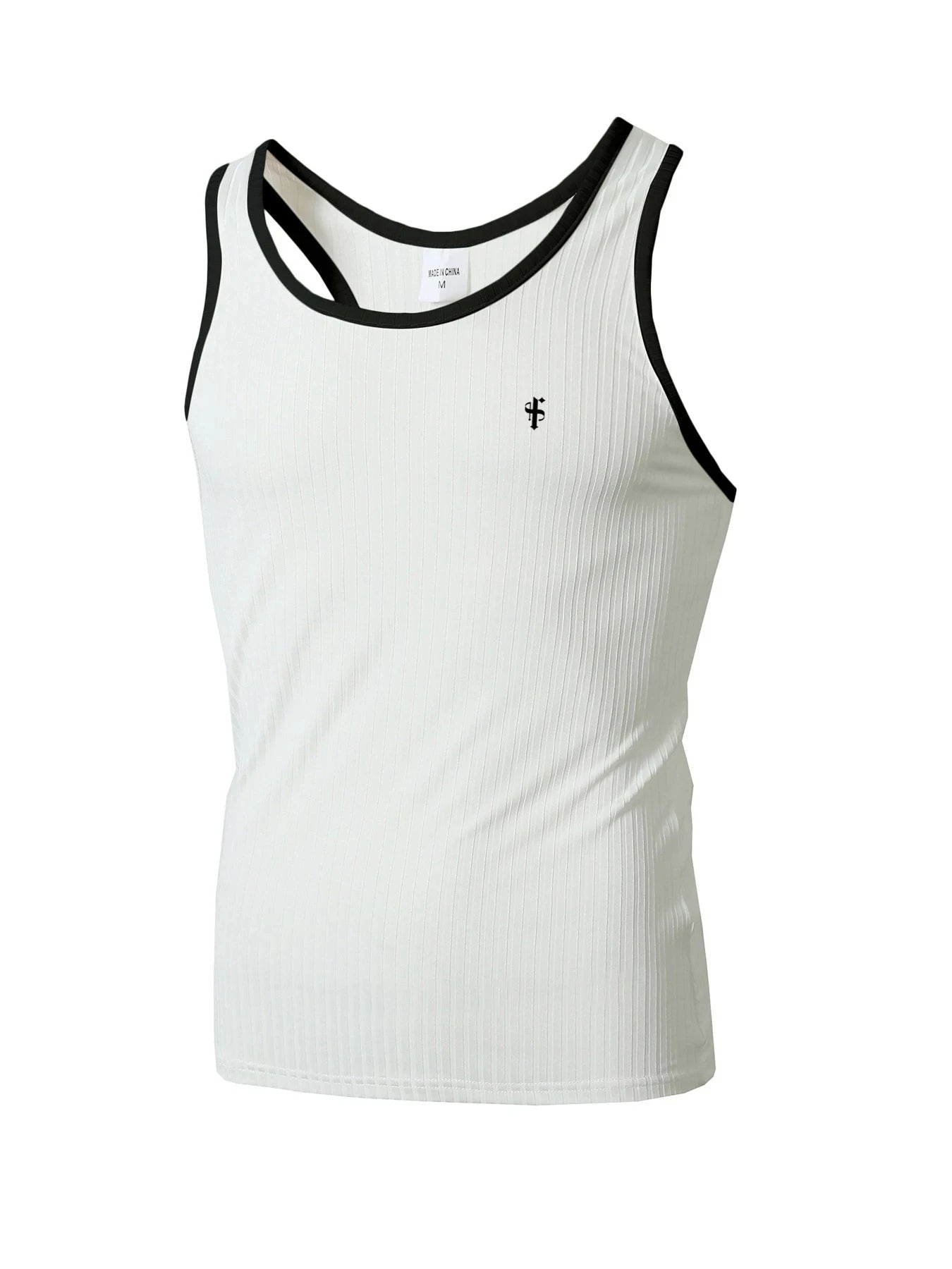 Men's Quick-drying Elastic Fitness Wear Gym Running Slim Vertical Stripes Sleeveless Fashion Summer New SHOWLU FASHION STORE