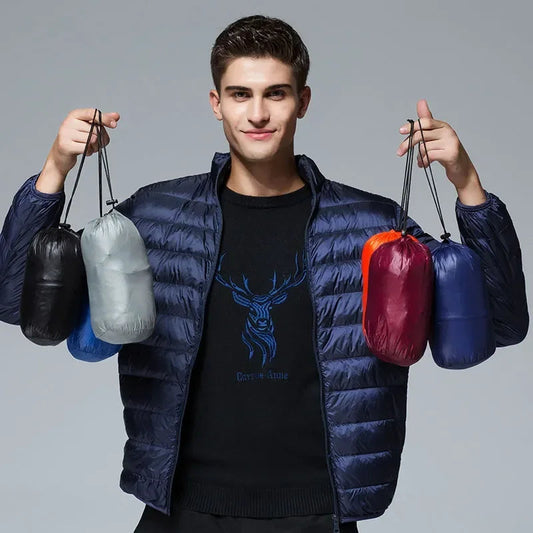 Ultra Light White Duck Down Jacket Men Waterproof Casual Portable Outdoor Lightweight Padded Male Coats Jacket Autumn Winter SHOWLU FASHION STORE