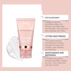 150ml Night Collagen Wrapping Mask Skin Rejuvenation Moisturizing Brightening Korean Face Mask Firming Skin Peel-Off Facial Mask