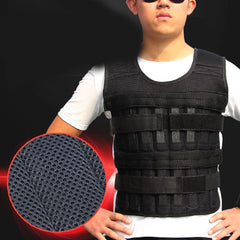 20kg Loading Weighted Vest Adjustable Loading Weight Jacket Boxing Running Sling Weight Training Workout Fitness Exercise Vest