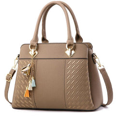 Gusure Luxury Handbag Women Crossbody Bag with tassel hanging Large Capacity Female Shoulder Bags Embroidery Tote Sac A Main SHOWLU FASHION STORE