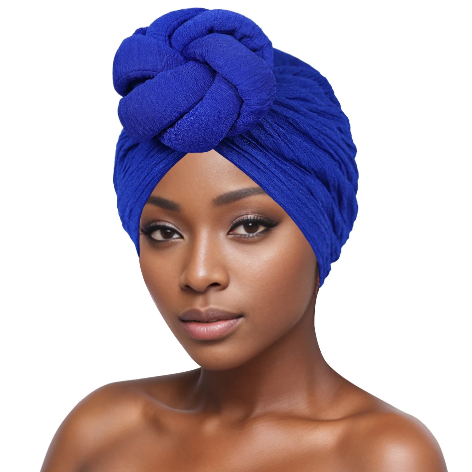 Women's Fashion Turbans New Bubble Cloth Large Plate Flower Elastic Leisure Comfortable and Breathable Daily Hat Headband Hat SHOWLU FASHION STORE