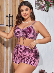 2025 Plus Bikini Three Piece Cover Up Long Sleeve Sand Chiffon Fat Model Real Time Swimwear 0XL-5XL Sexy Cross border SHOWLU FASHION STORE