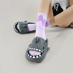 KIDMI New Men's and Women's Shark Slides Cloud Slippers Summer Open Toe Slide Sandals Casual Anti-Slip Beach Pool Shower Shoes