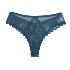 Lace Underwear Women's Panties Sexy Low-Waist Thong Hollow Out G String Female Underpant Solid Comfortable Female Lingerie SHOWLU FASHION STORE