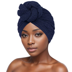 Women's Fashion Turbans New Bubble Cloth Large Plate Flower Elastic Leisure Comfortable and Breathable Daily Hat Headband Hat SHOWLU FASHION STORE