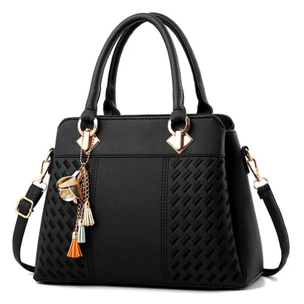 Gusure Luxury Handbag Women Crossbody Bag with tassel hanging Large Capacity Female Shoulder Bags Embroidery Tote Sac A Main SHOWLU FASHION STORE