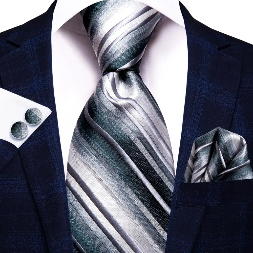 Hi-Tie Green Mint Solid Silk Wedding Tie For Men Handky Cufflink Gift Mens Necktie Fashion Designer Business Party Dropshiping SHOWLU FASHION STORE