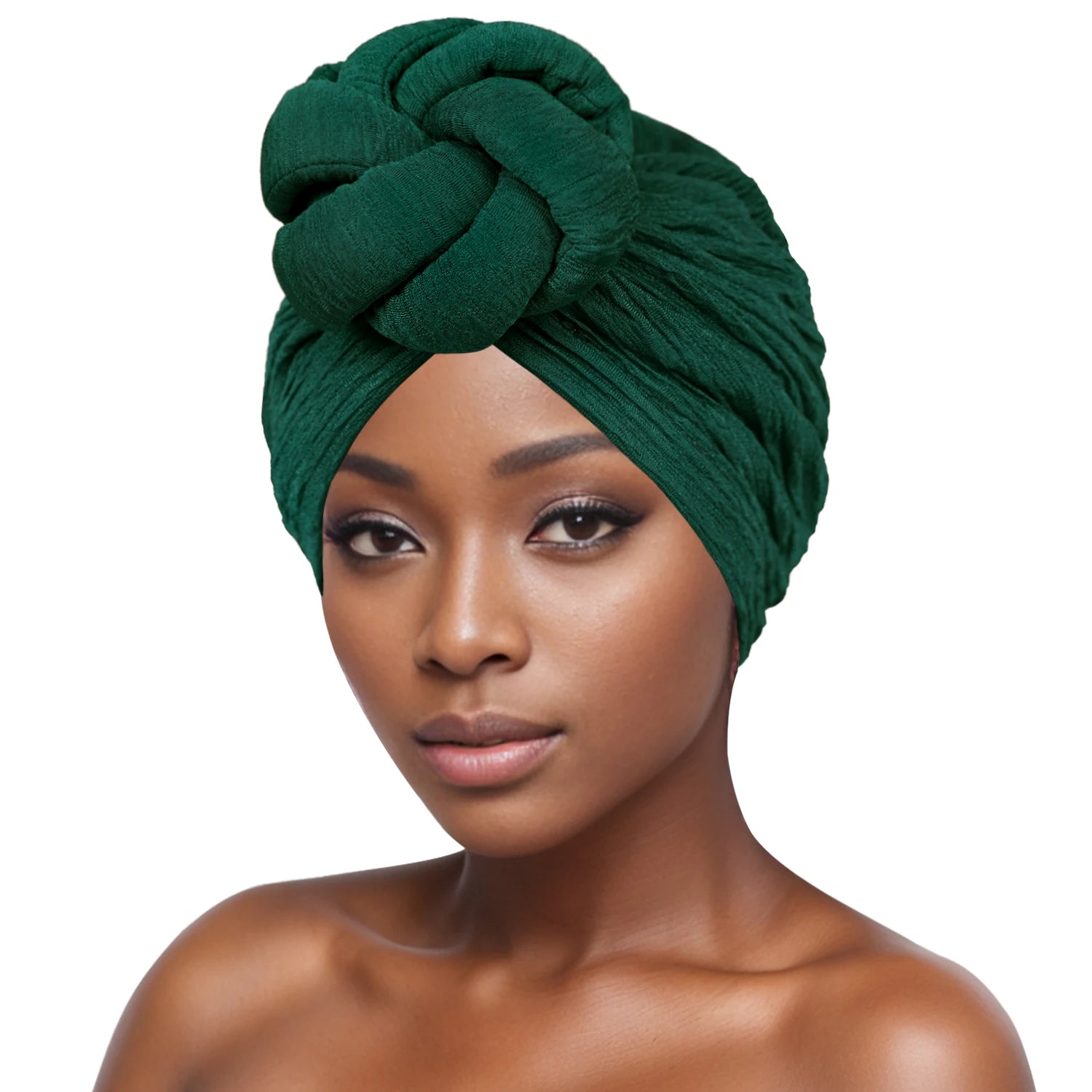 Women's Fashion Turbans New Bubble Cloth Large Plate Flower Elastic Leisure Comfortable and Breathable Daily Hat Headband Hat SHOWLU FASHION STORE