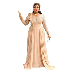 Elegant African Dresses for Women 2025 New Africa Clothing Plus Size Turkey Wedding Party Long Dress Dashiki Ankara Outfits Robe SHOWLU FASHION STORE