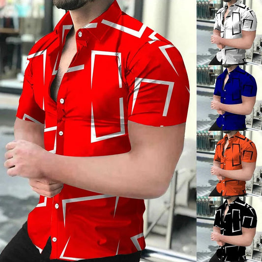 2023 New High Quality Hawaiian Baroque Short Sleeve 3D Printed Men's Shirt SHOWLU FASHION STORE