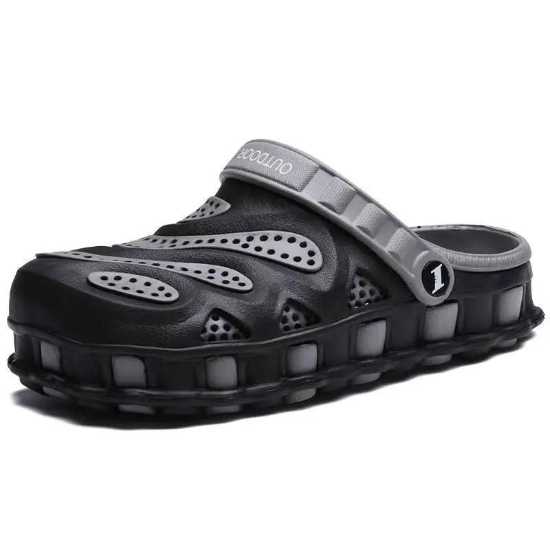 2023 New Summer men croc slippers Aqua Breathable Water Beach Shoes For Men Jelly Slides Men Clogs Flat Shoes Plus Size 40-46 SHOWLU FASHION STORE