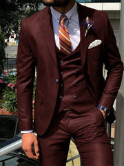 Dark Blue 3 Piece Slim Men Fashion Suit Cutsom Groom Wedding Tuxedo Prom Wedding Tailor Made Men Suit Costume Homme Mariage SHOWLU FASHION STORE